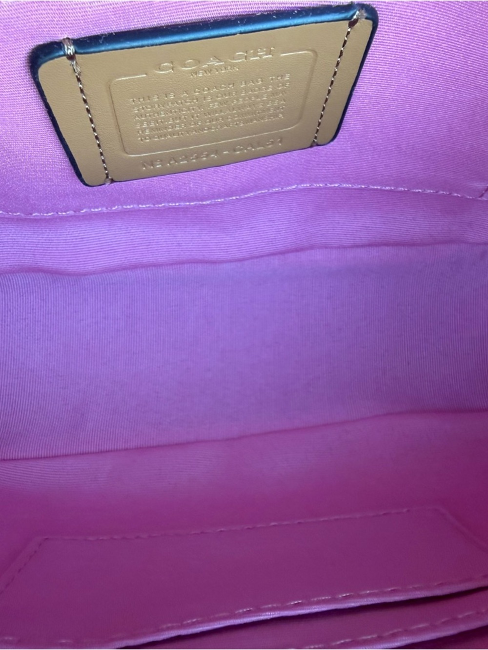 Coach Pink Signature Shoulder Bag with Bow & Pearl Charm - Picture 8 of 9